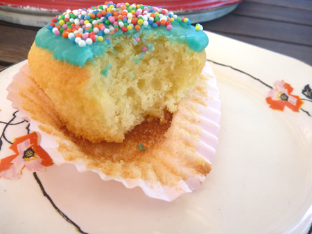 Half eaten fairy cake