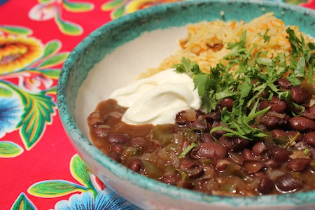 Cuban black beans with Turkish carrot pilaf Cuban black beans with turkish carrot pilaf