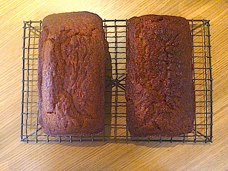 Two loaves of banana bread
