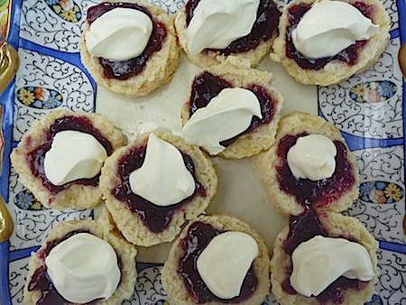 buttermilk scones with jam and cream