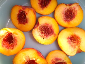 Peaches-cut