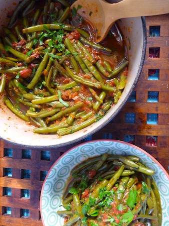 Fasolakia - Slow braised Greek green bean stew