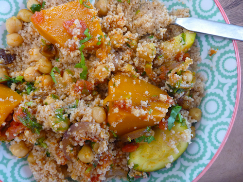 Morrocan chickpea and pumpkin stew with cous cous