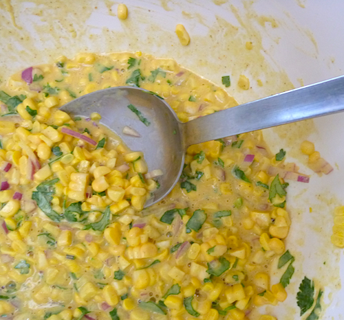 pakora batter for Indian corn fritters