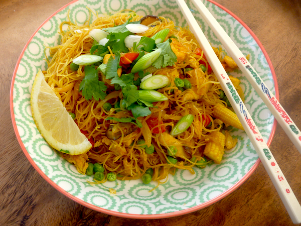 Vegetarian Singapore noodles