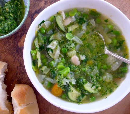 Vegetarian minestrone primavera