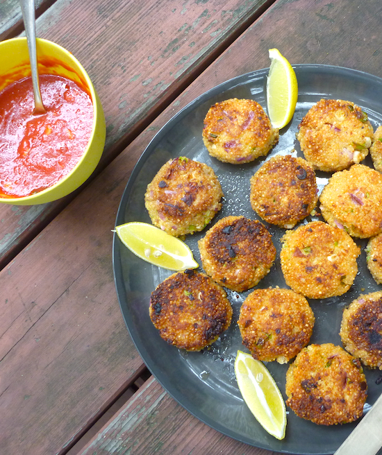Savory Quinoa and Cottage Cheese Cakes with Spring&nbsp;Onions