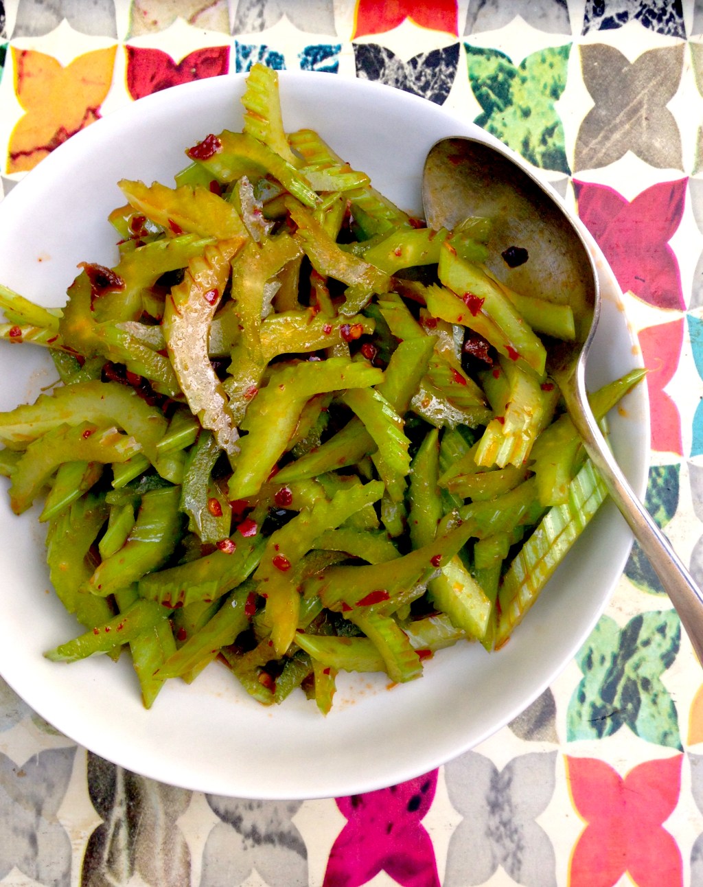 Crunchy Chinese Celery Salad with Spicy Chilli&nbsp;Crisp