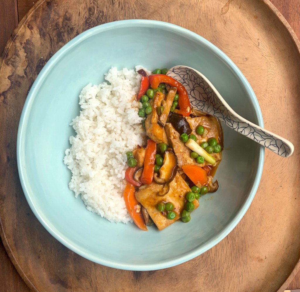 Quick and Easy Braised Tofu Rice Bowl Recipe