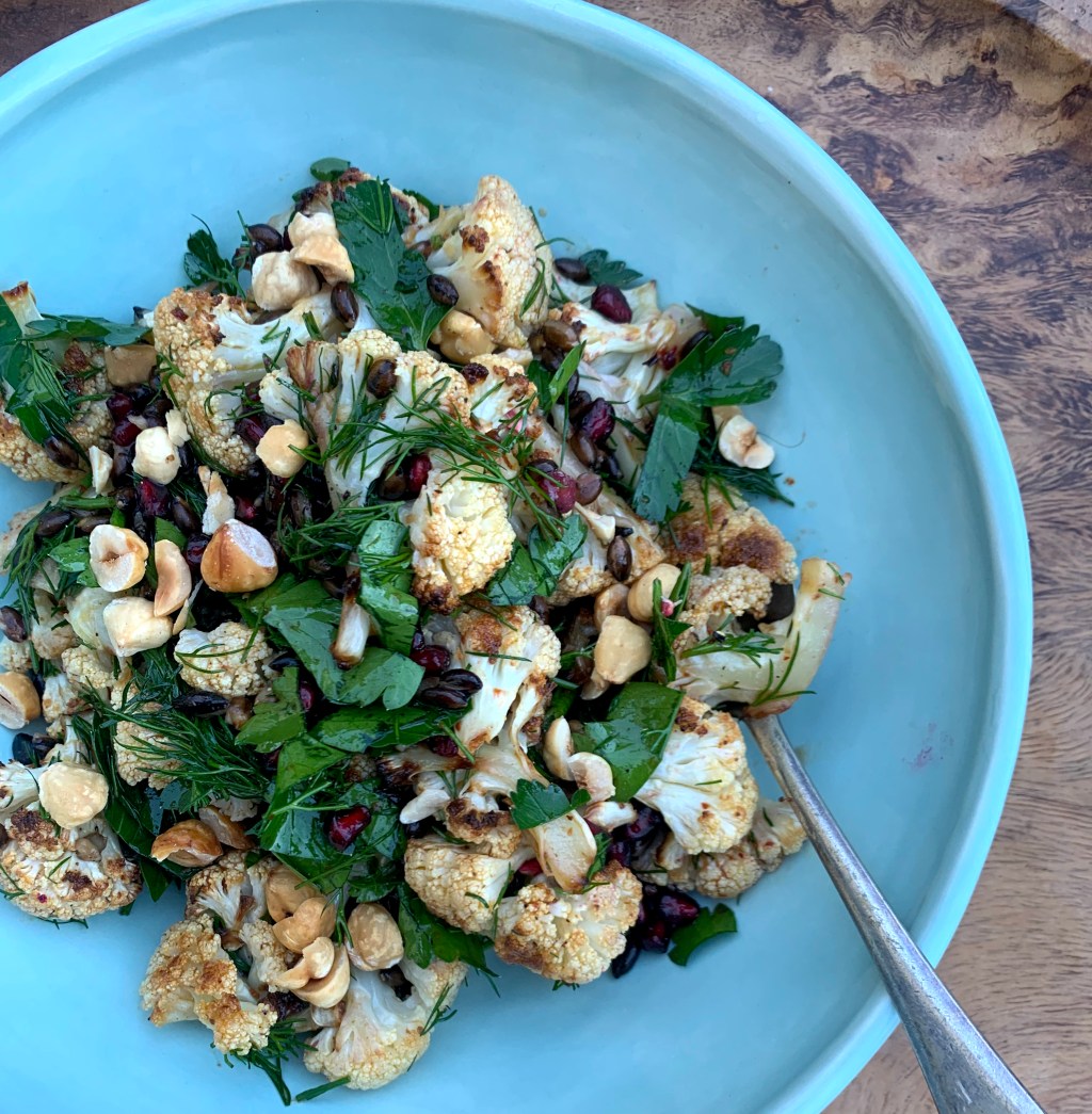 Delicious Black Barley Salad with Cauliflower and&nbsp;Pomegranate